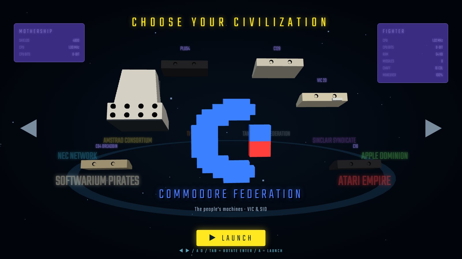 Choosing a civilization